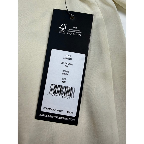 Karl Lagerfeld Paris Women's Cream V-Neck Button Front Blouse Size M - Picture 7 of 11